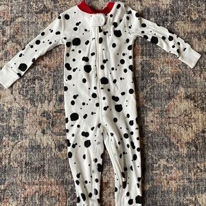 Hanna Andersson Dalmatian Zip Romper 18-24m